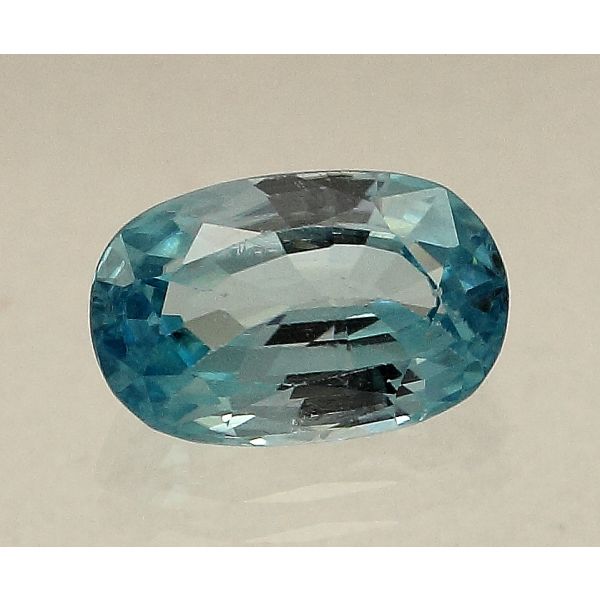 4.08 Carats Blue Zircon Oval shape 10.00x8.20x4.80mm 