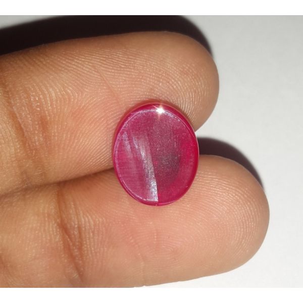 7.57 Carats Six Rays Star Ruby Oval Shaped 12.03x9.93x5.34 mm