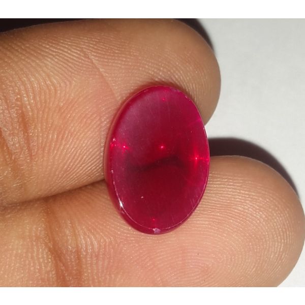 8.34 Carats Six Rays Star Ruby Oval Shaped 13.95x10.10x5.10 mm