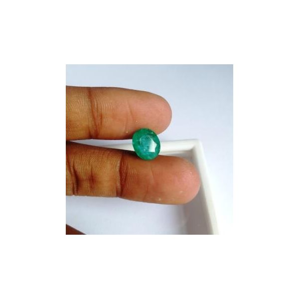 2.93 Carats Natural Zambian Emerald 10.00 x 8.55 x 5.02 mm