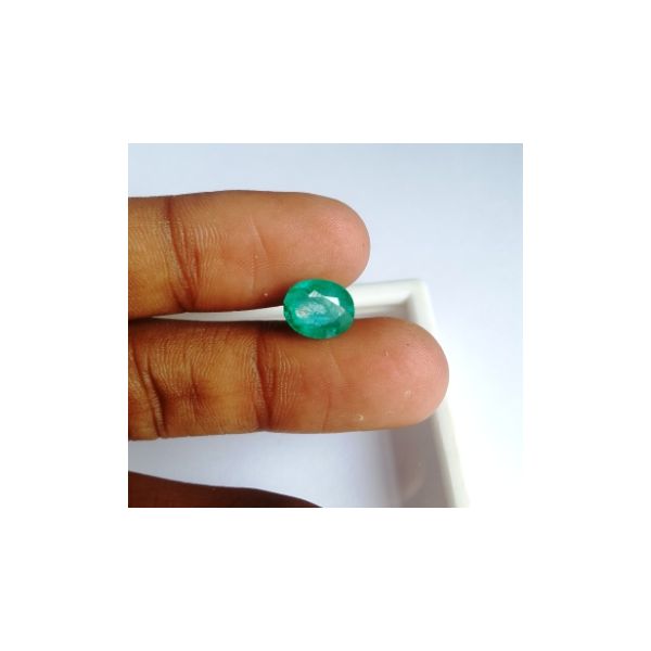2.79 Carats Natural Zambian Emerald 9.80 x 5.31 x 7.85 mm