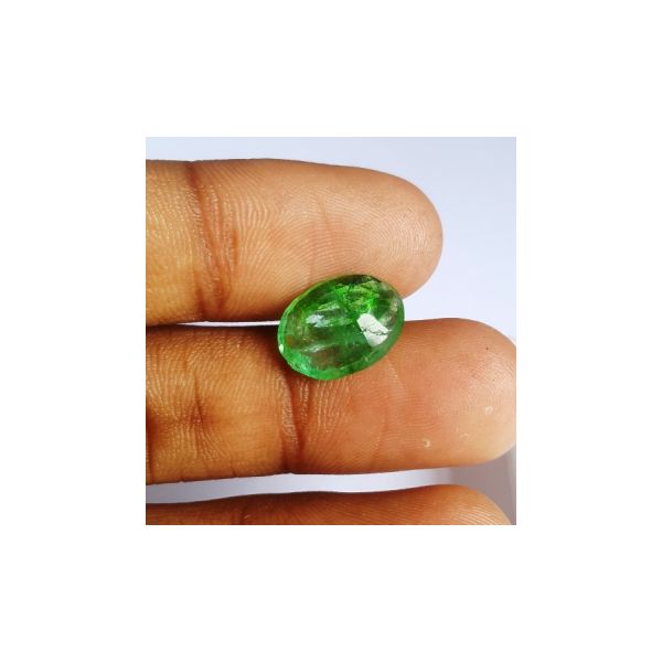 3.82 Carats NaturalColumbian Emerald 13.21 x 10.06 x 4.38 mm