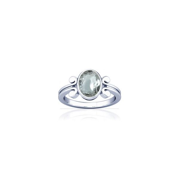 Sparkling White Zircon Sterling Silver Ring - K10