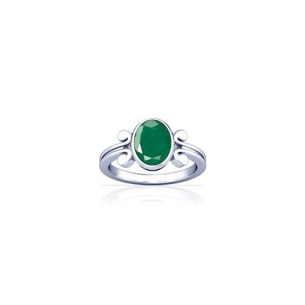 Colombian Emerald Sterling Silver Ring - K10
