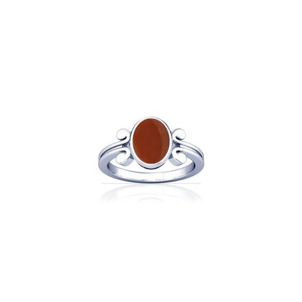 Natural Carnelian Sterling Silver Ring - K10