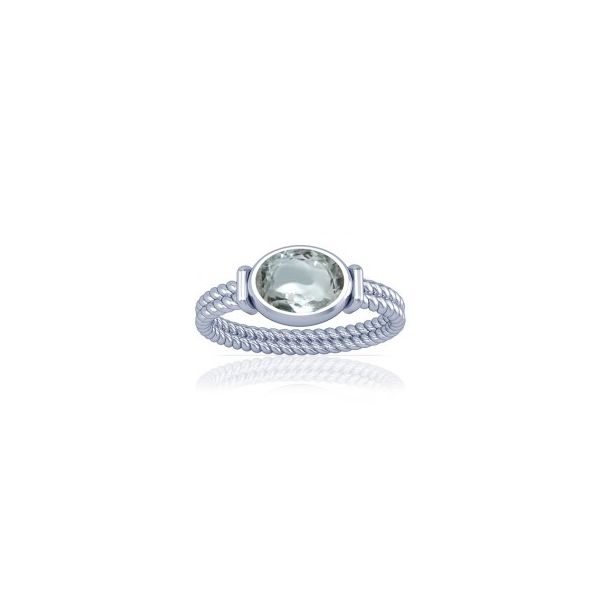 Sparkling White Zircon Sterling Silver Ring - K11
