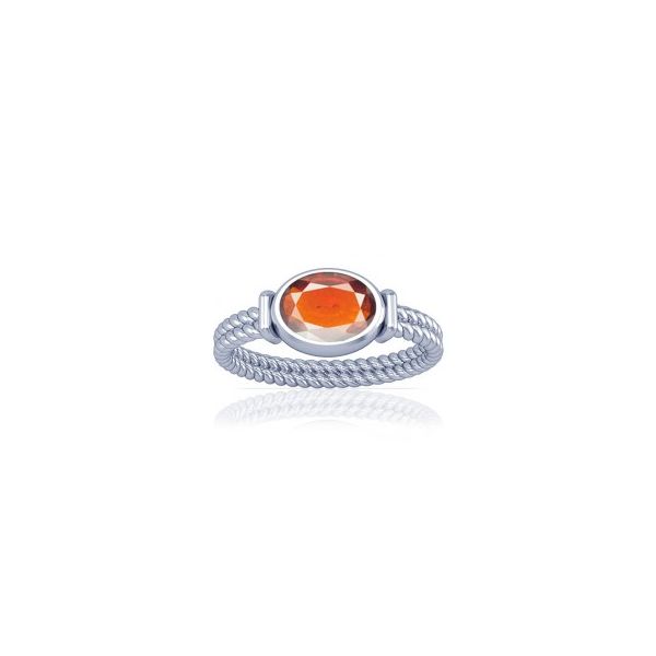 African Hessonite Sterling Silver Ring - K11