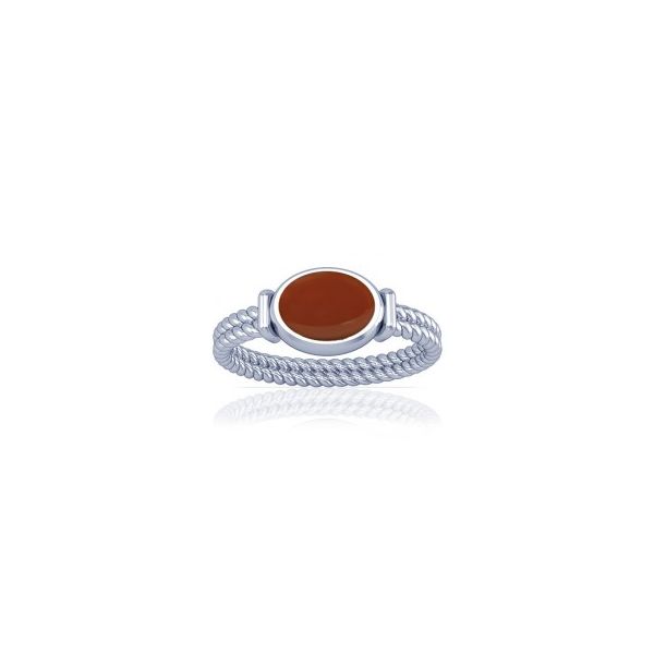 Natural Carnelian Sterling Silver Ring - K11