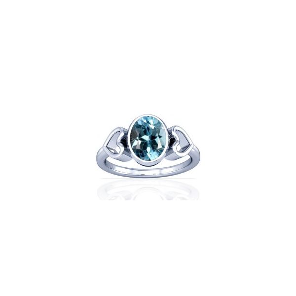 Blue Topaz Sterling Silver Ring - K12