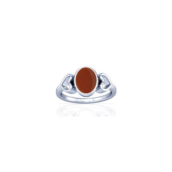 Natural Carnelian Sterling Silver Ring - K12