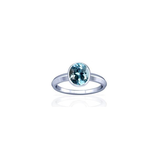Blue Topaz Sterling Silver Ring - K1