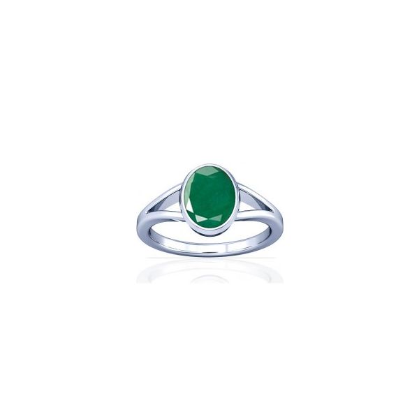 Colombian Emerald Sterling Silver Ring - K2