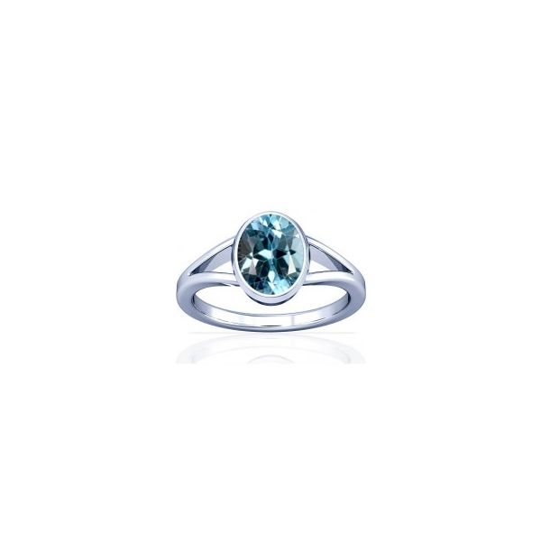 Blue Topaz Sterling Silver Ring - K2