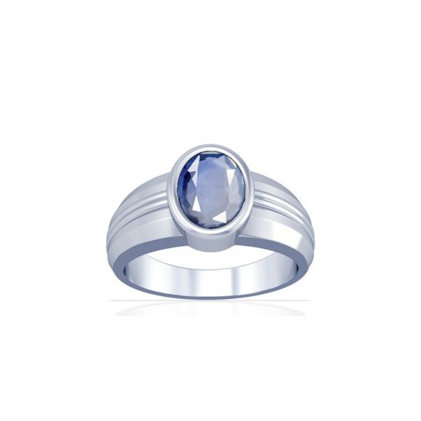 African Blue Sapphire Sterling Silver Ring - K4