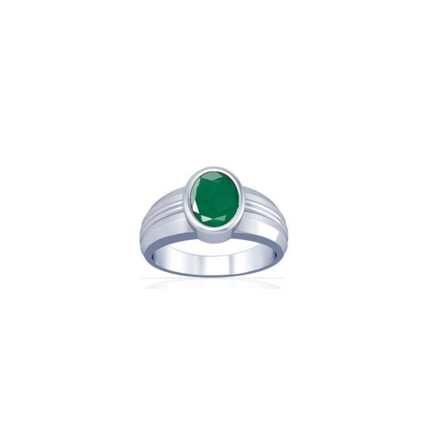 Colombian Emerald Sterling Silver Ring - K4