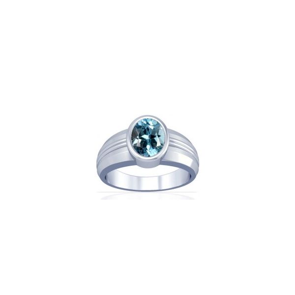 Blue Topaz Sterling Silver Ring - K4
