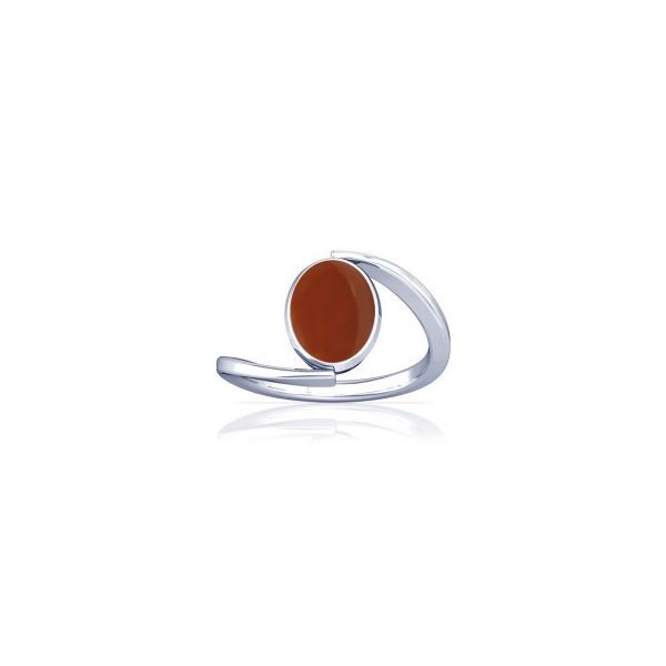 Natural Carnelian Sterling Silver Ring - K6