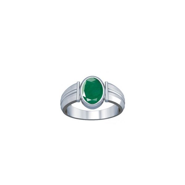 Colombian Emerald Sterling Silver Ring - K9