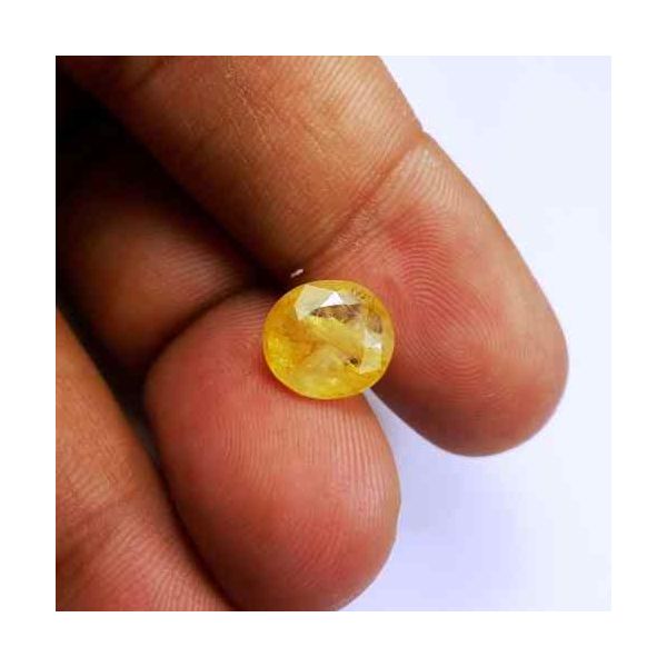 3.39 Carats Ceylon Yellow Sapphire 9.99 x 9.20 x 3.82 mm