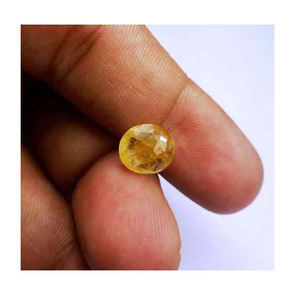 3.39 Carats Ceylon Yellow Sapphire 9.99 x 9.20 x 3.82 mm