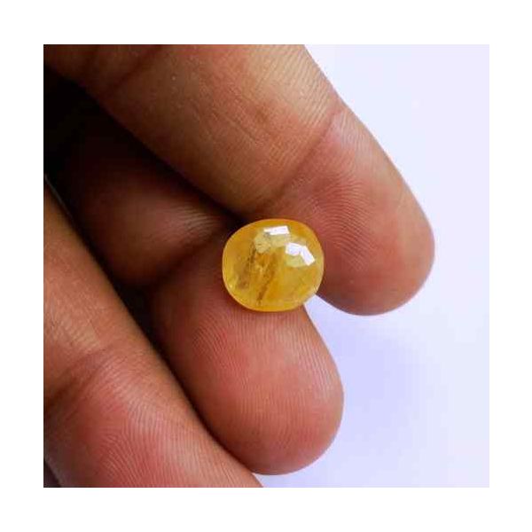 4.90 Carats Ceylon Yellow Sapphire 10.78 x 9.82 x 4.48 mm