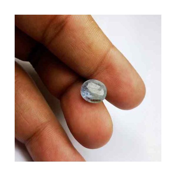 4.38 Carats Ceylon Blue Sapphire 9.84 x 8.75 x 5.06 mm