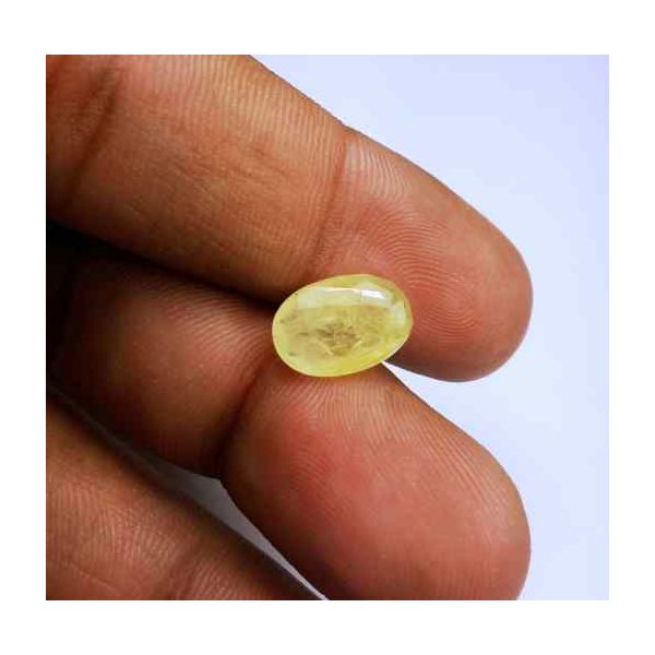 3.98 Carats Ceylon Yellow Sapphire 11.79 x 8.11 x 4.36 mm