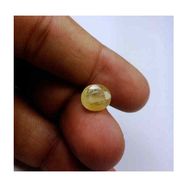 3.60 Carats Ceylon Yellow Sapphire 9.75 x 8.75 x 3.93 mm