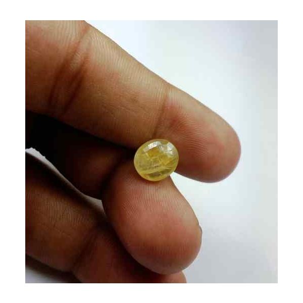 3.60 Carats Ceylon Yellow Sapphire 9.75 x 8.75 x 3.93 mm