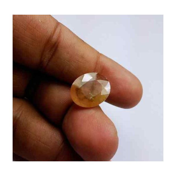 12.12 Carats African Yellow Sapphire 16.29 x 13.50 x 4.88 mm