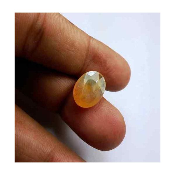 6.61 Carats African Yellow Sapphire 14.51 x 10.93 x 4.10 mm