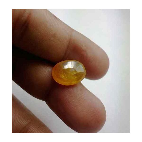 7.96 Carats African Yellow Sapphire 14.33 x 10.89 x 5.04 mm