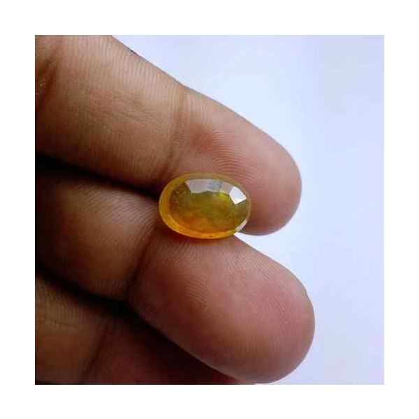 6.23 Carats African Yellow Sapphire 13.36 x 9.32 x 4.47 mm