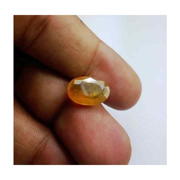 6.23 Carats African Yellow Sapphire 13.36 x 9.32 x 4.47 mm