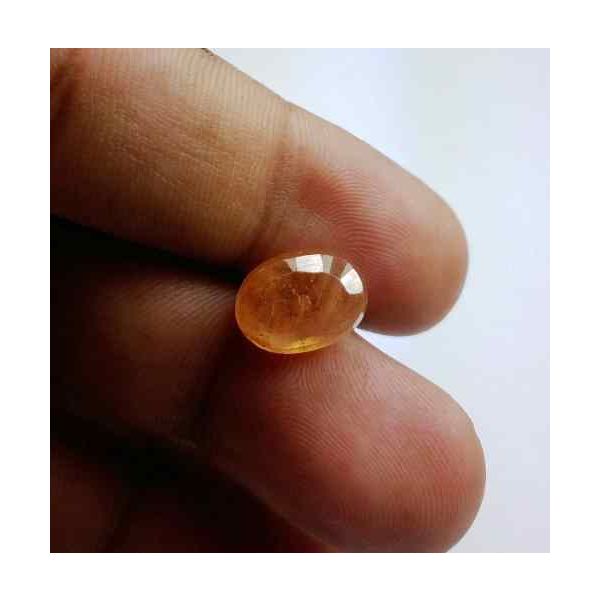 6.14 Carats African Yellow Sapphire 11.97 x 9.08 x 4.99 mm