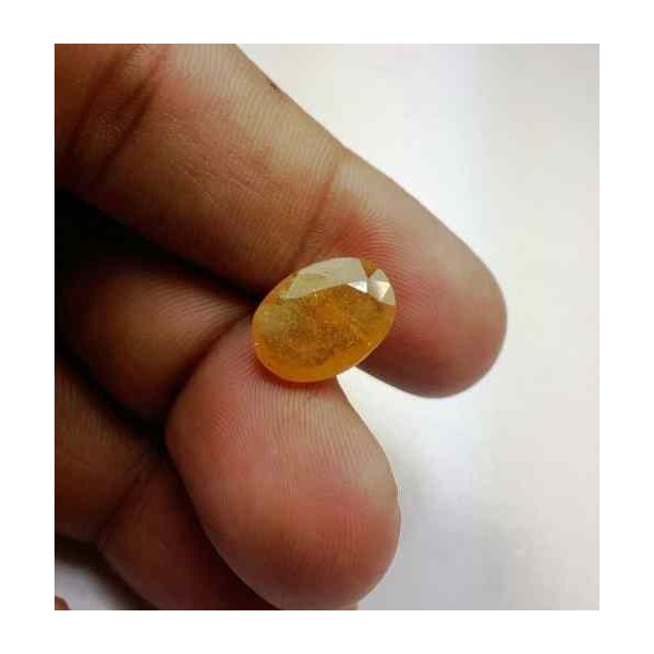 6.93 Carats African Yellow Sapphire 13.93 x 10.22 x 4.29 mm