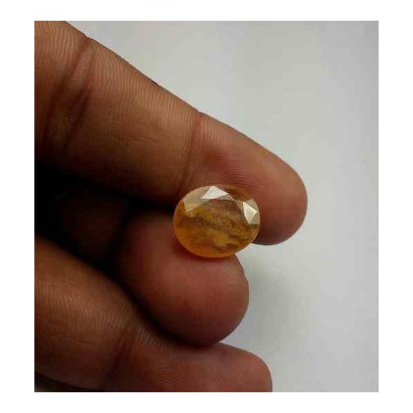 6.83 Carats African Yellow Sapphire 14.02 x 11.75 x 3.62 mm