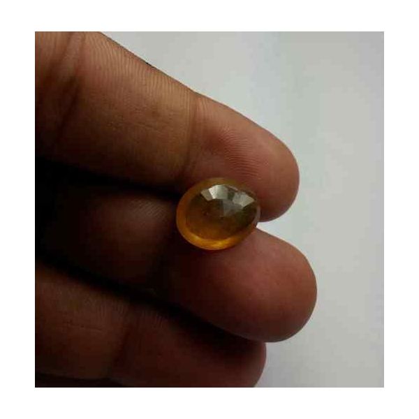 7.27 Carats African Yellow Sapphire 13.64 x 11.44 x 5.07 mm