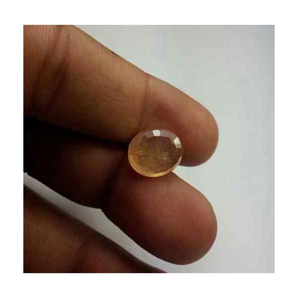 6.63 Carats African Yellow Sapphire 12.39 x 10.74 x 4.36 mm