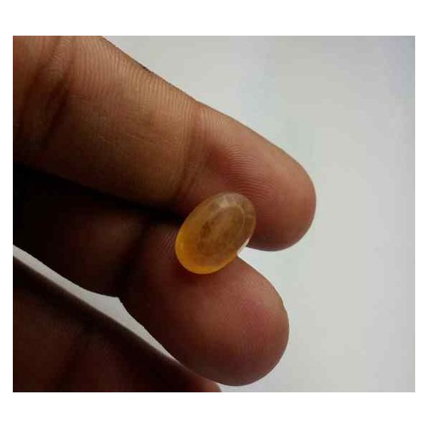 7.84 Carats African Yellow Sapphire 13.27 x 8.87 x 5.74 mm
