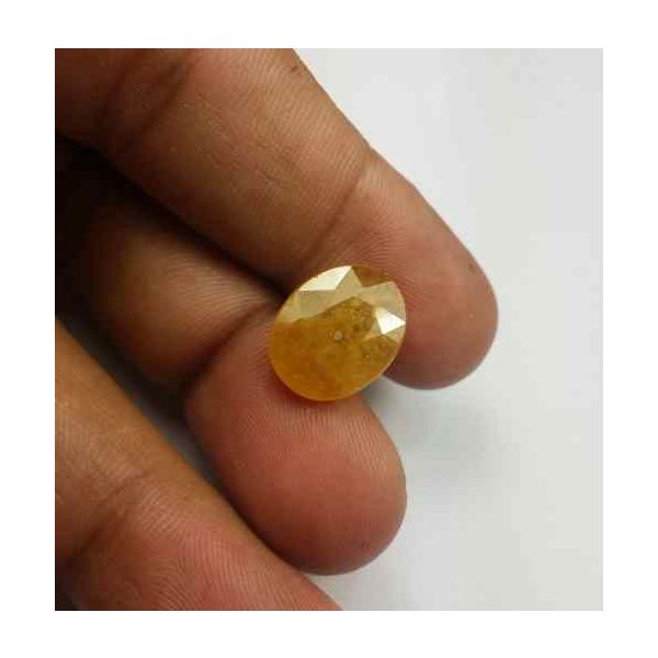 7.56 Carats African Yellow Sapphire 14.85 x 11.58 x 3.90 mm