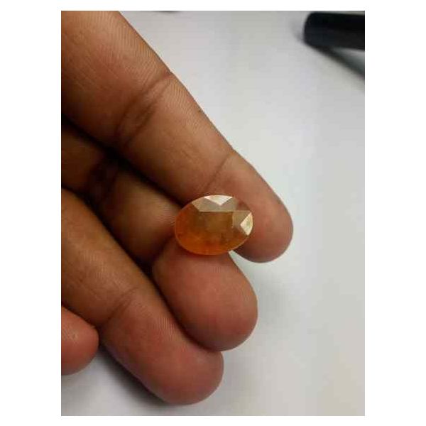 12.01 Carats African Padparadscha Sapphire 16.81 x 12.56 x 5.15 mm
