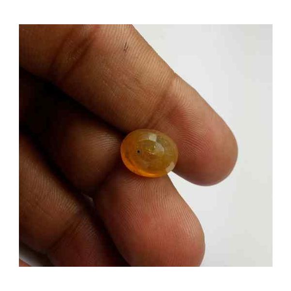 7.14 Carats African Padparadscha Sapphire 12.11 x 10.18 x 5.96 mm