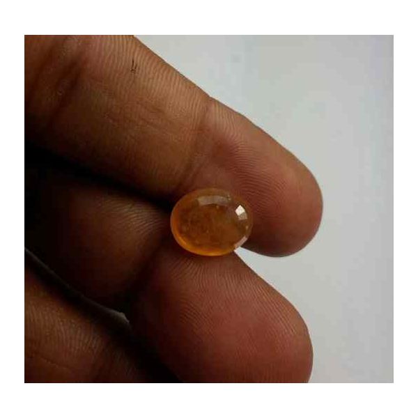 5.69 Carats African Padparadscha Sapphire 11.45 x 9.45 x 4.90 mm