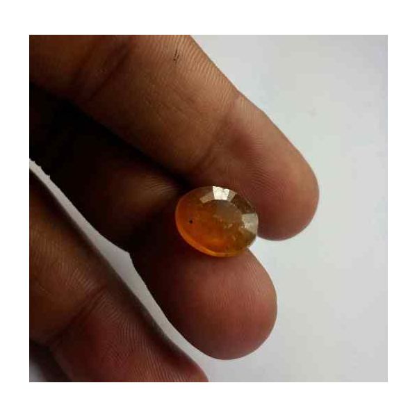 7.66 Carats African Padparadscha Sapphire 13.42 x 10.90 x 4.68 mm