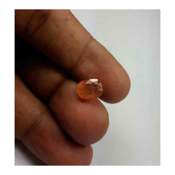 4.20 Carats African Padparadscha Sapphire 9.43 x 7.20 x 5.40 mm