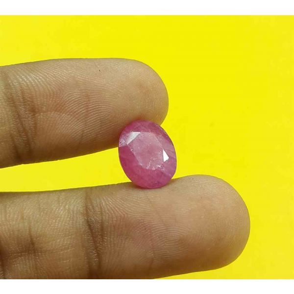 6 Carats Mozambique Ruby  11.42 X 9.21 X 5.62 mm