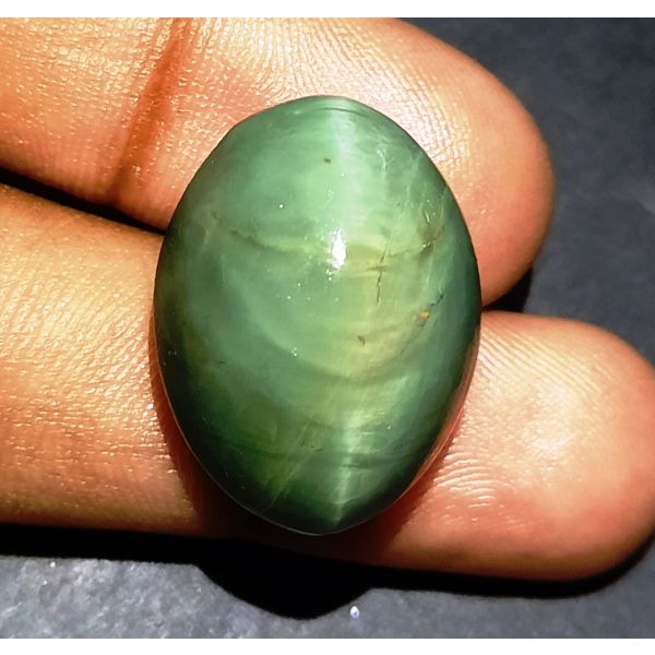 37.32 Carats Natural Green Cat's Eye 22.62x17.03x13.05 mm