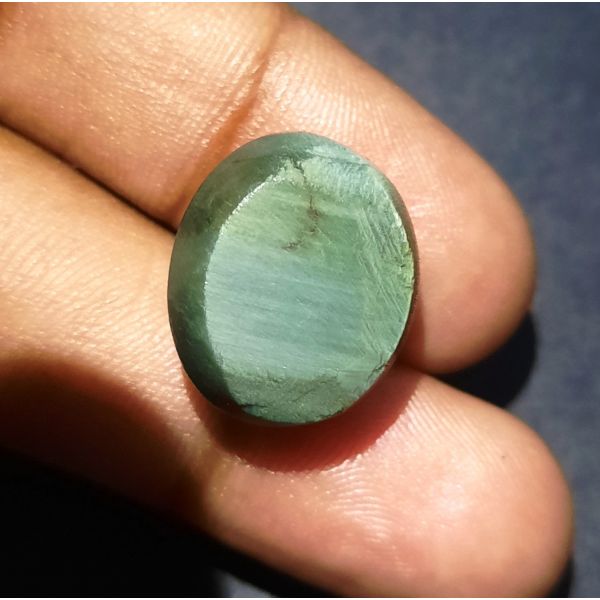 22.72 Carats Natural Green Cat's Eye 17.87x15.09x11.52 mm