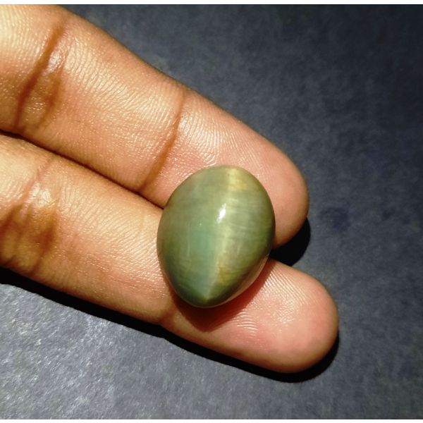 25.78 Carats Natural Green Cat's Eye 19.02x15.31x12.65 mm